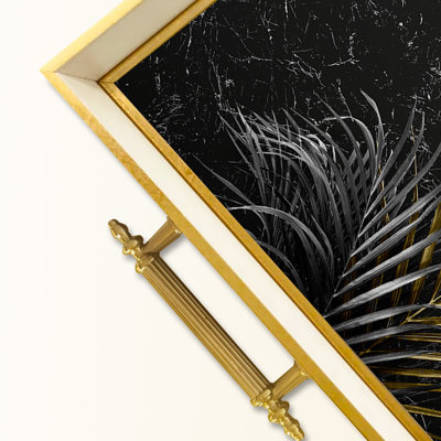 Élégant plateau en verre de 19,7 po x 11,4 po x 1,4 po | Fabrication 100% verre durable | Facile à nettoyer avec un chiffon humide | Idéal pour le service, la présentation décorative et l'organisation | Ajout élégant à la décoration intérieure