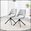Ensemble de 2 chaises de salle à manger confortables et pivotantes avec dossier haut et cuir résistant aux égratignures, structure en métal-577011454