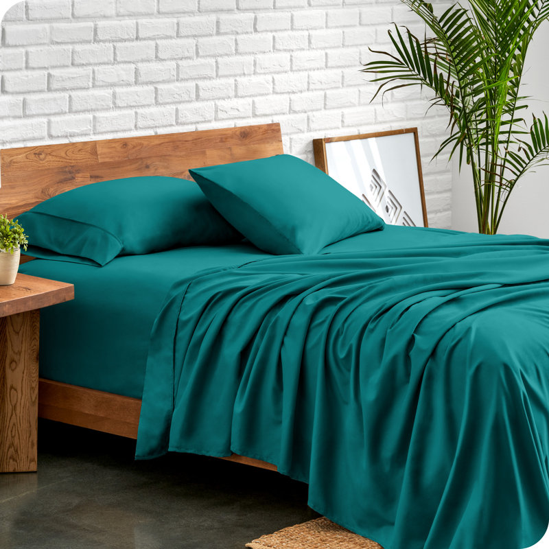 Bare Home Ultra-Soft Microfiber Sheet Set, Emerald, Twin XL Sheet Set + 1 Fitted Sheet + 1 Pillowcase