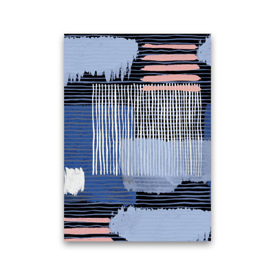 Abstract Striped Geo Blue - Print