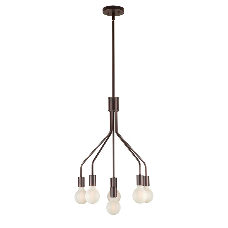 Lustree 6 lumières façon bougie/classique Lettie, Bronze antique
