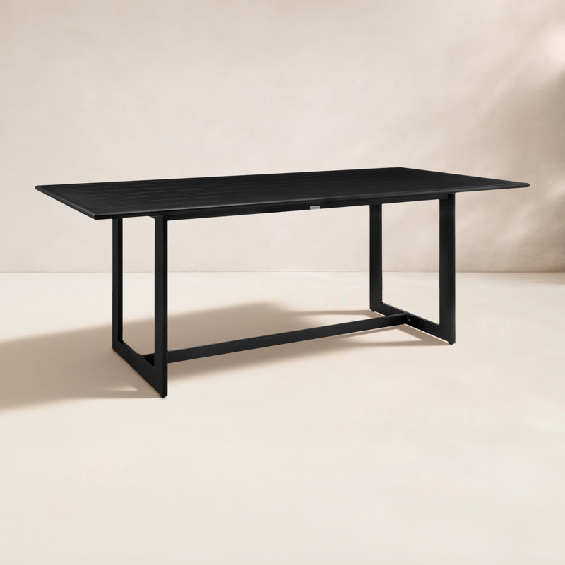 Trosclair 79" Wide Outdoor Patio Dining Table