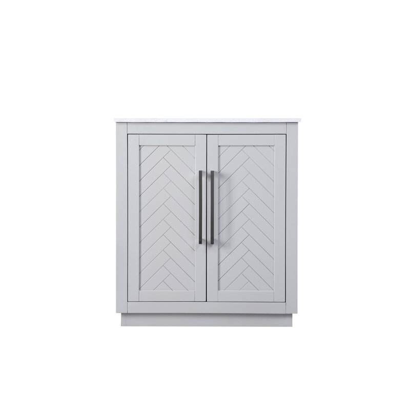 Meuble-lavabo simple 30 po, Gris