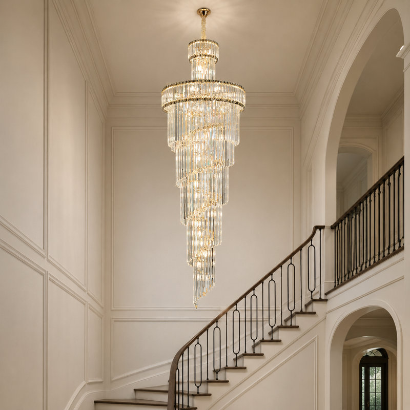 Lustre en cristal 26 lumières à gradation, H 82,68 po x l 25,59 po x P 25,59 po