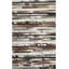 Tapis géométrique en cuir tissé à la main Barr-24831002