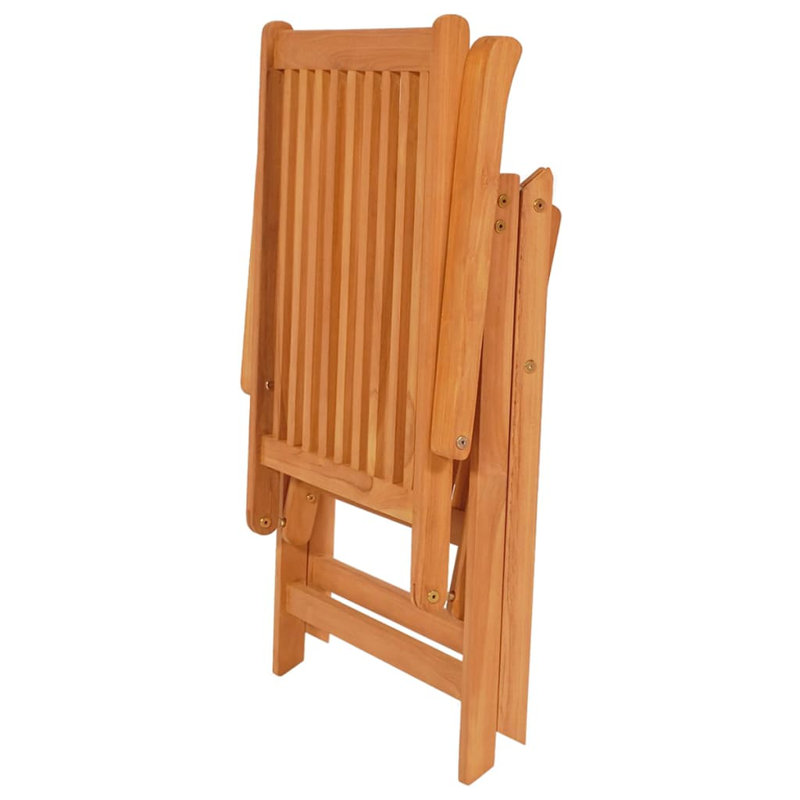 Chaise de jardin inclinable en teck Brault, Brun