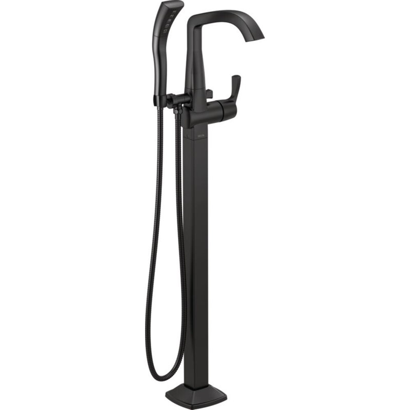 Garniture de baignoire autoportante 1L, Noir mat