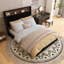 Grand lit plateforme en bois avec port USB et tablette de tête de lit-419821537-419821543
