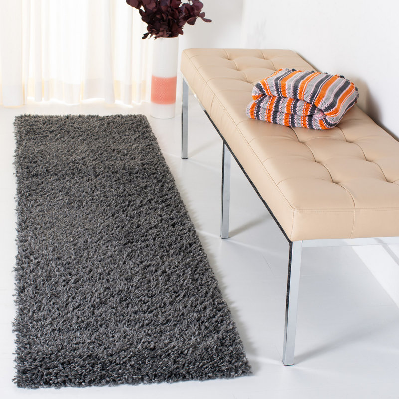 Edgecombe Shag Performance Solid Color Rug, Runner 2' x 11'