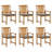 Outdoor Patio Dining Chair with Cushions Solid Wood Acacia-1098964028-1098590161
