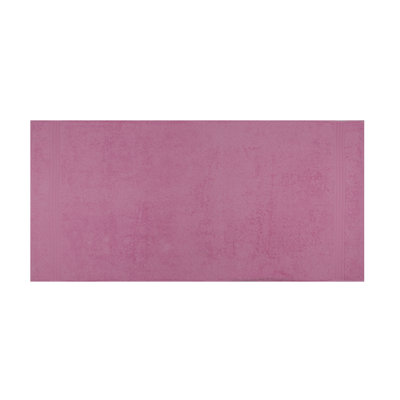 Serviette de bain douce et absorbante, 100% coton, 27,6 po x 55,1 po | 500 g / m², lavable à la machine à 104 ° F | Couleur rose luxueuse, parfaite pour le spa et la maison, séchage rapide et durabilité pour un confort de tous les jours