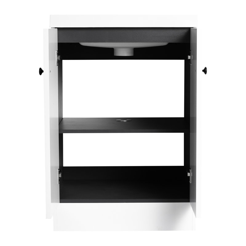 Armoire de salle de bain Modern Modern, Blanc, 25"