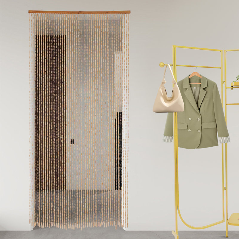 Bamboo Wood Door Curtain, Natural