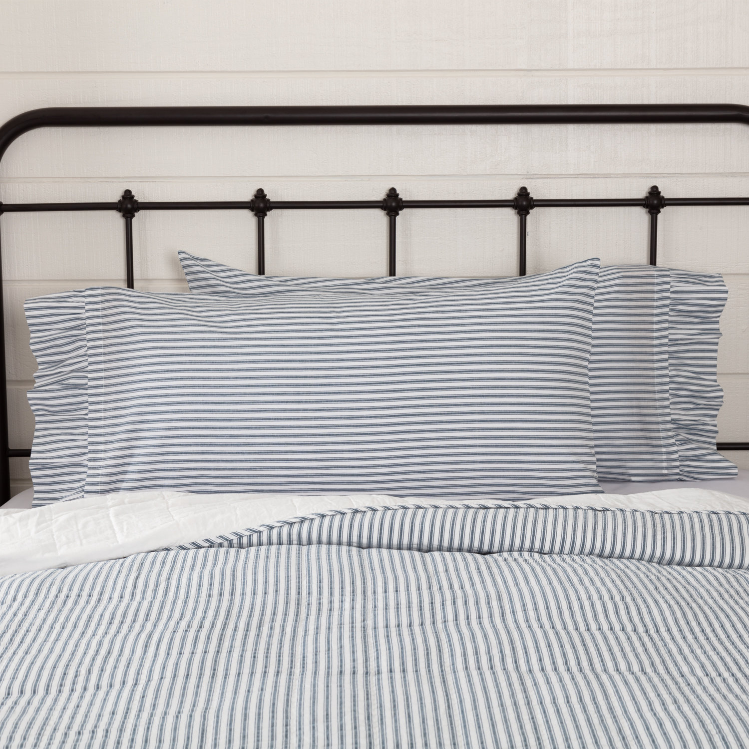 Cotton Pillowcase, King, Blue