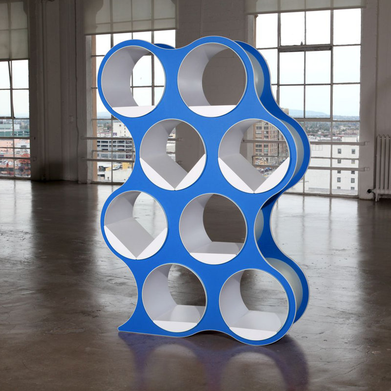 Bibliothèque géométrique BOLLA Pop, 8 tablettes, Bleu arctique