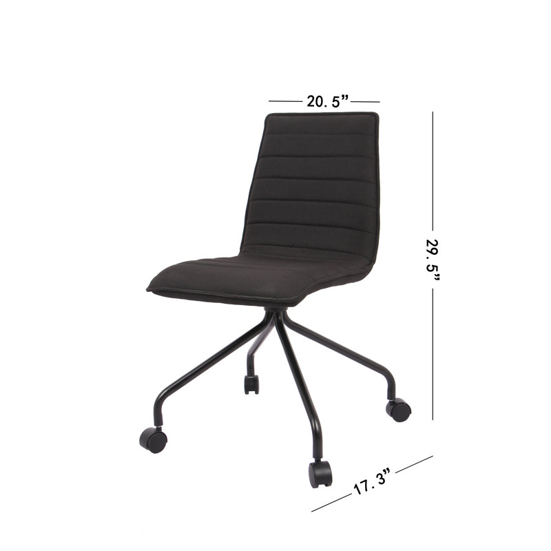 Polyester Blend Task Chair, Black