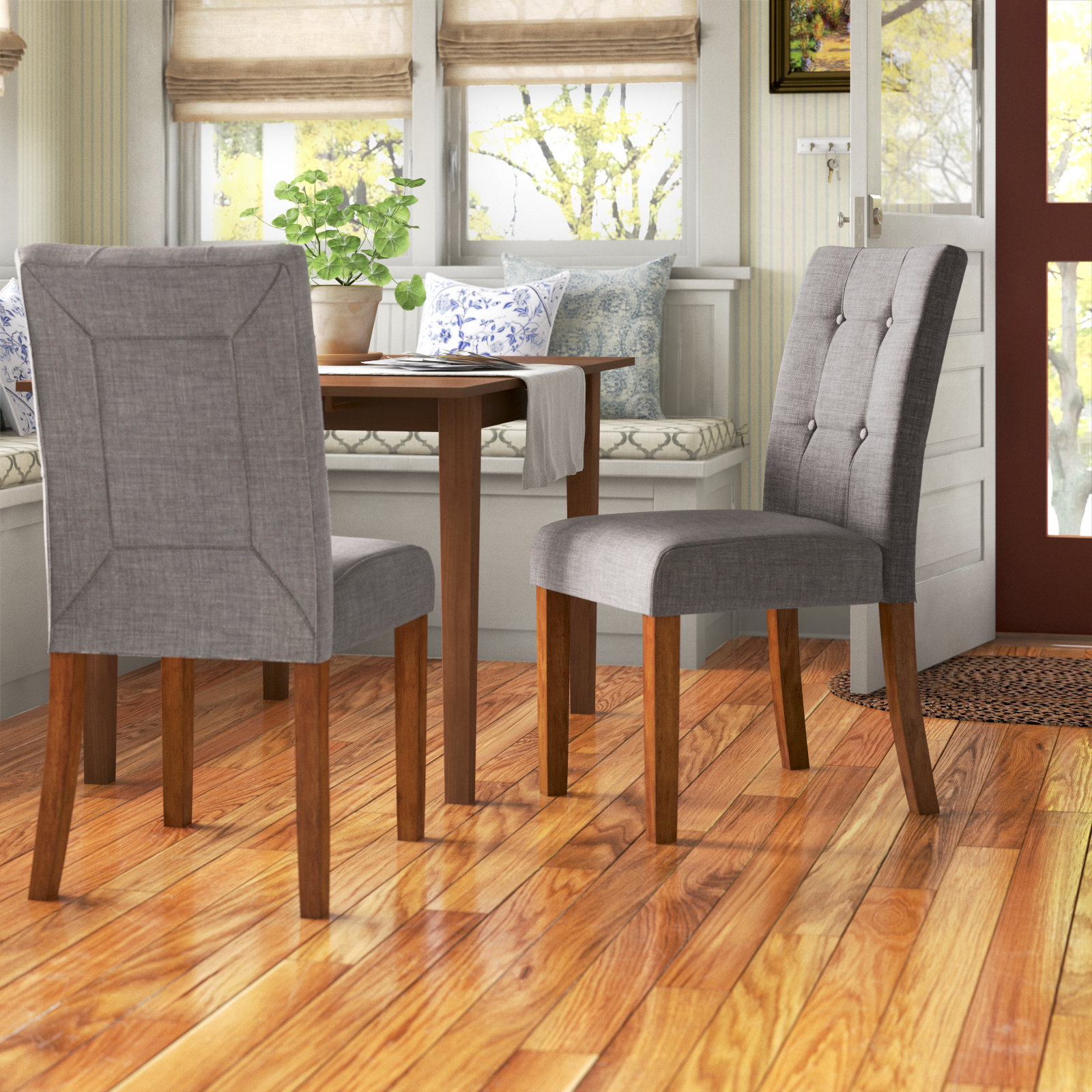 Andover Mills™ Mitzi Tufted Linen Solid Back Side Chair & Reviews