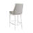 Ellie 19" Wide Solid Rubber Wood Frame Linen Fabric Counter Height Swivel Stool With Back-81515323-81515324