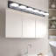Miroir de salle de bain à 6 lumières à DEL noir - pour salle de bain et table de maquillage
