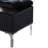 Mandra Black Velvet Storage Bench With Metal Legs
