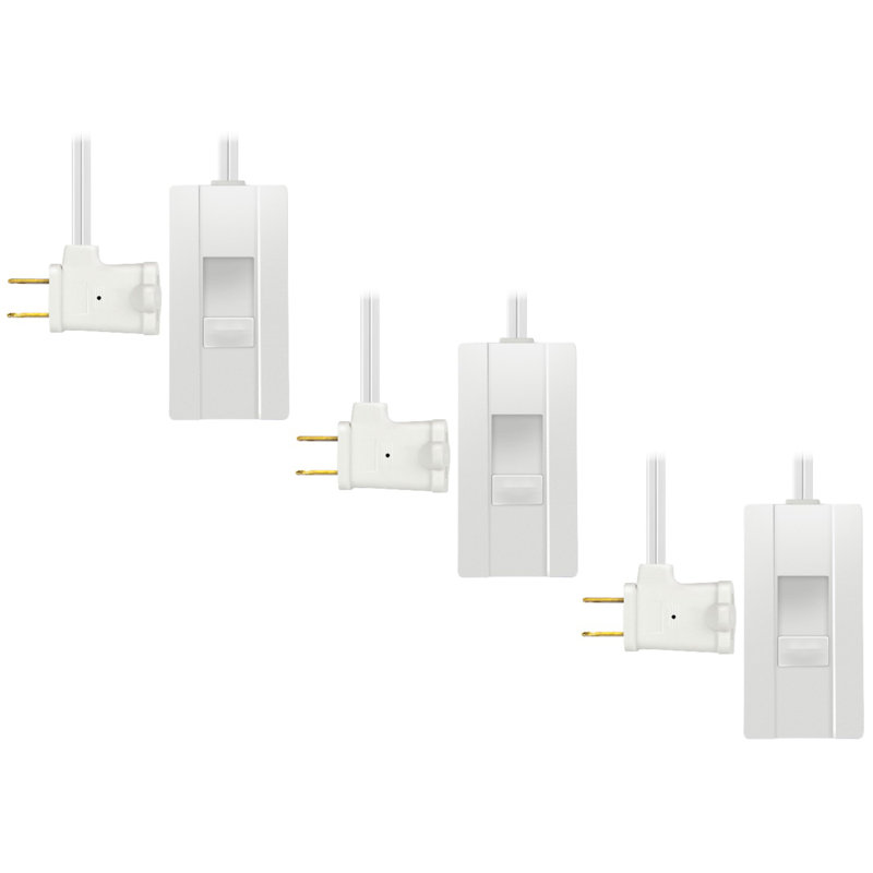 TopGreener Table-Top Plug in Dimmer with Slide Control for Lamps - White (3 Pack)