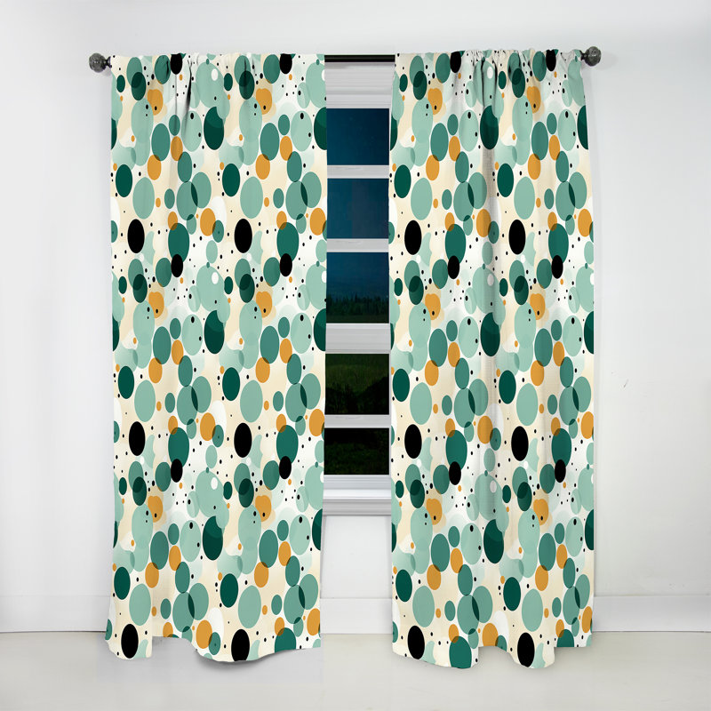 Motif à pois Zen Serenity - Rideau abstrait - Rideau abstrait obscurcissant - 1 panneau, L 52 po x L 90 po
