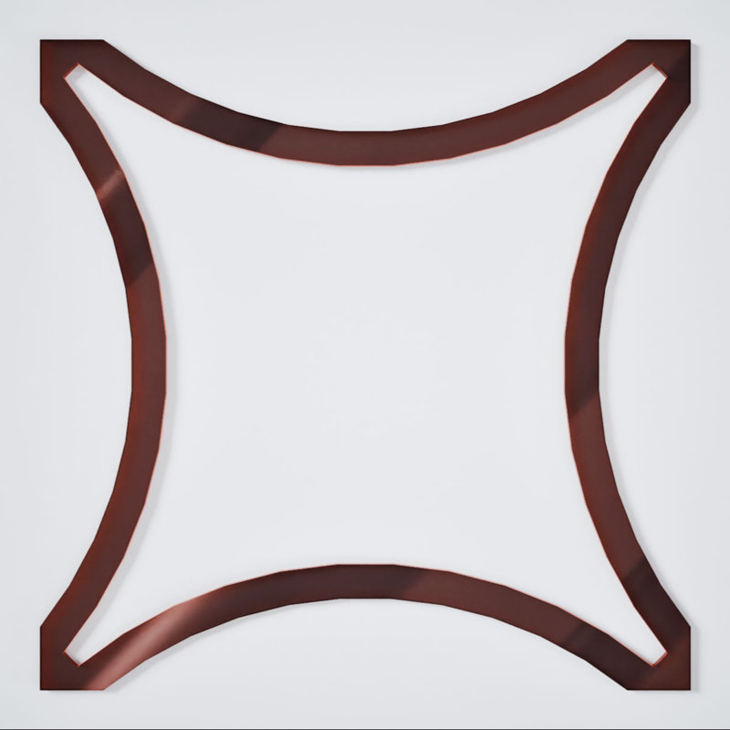 Miroir bronze bronze, 15.38" H x 15.375" W x 0.125" D, Bronze