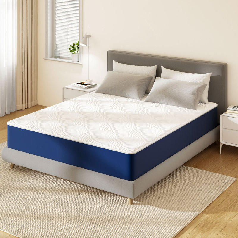 Alwyn Home Innerspring Mattress Medium Hybrid Mattress in a box With Certipur-US Certified Pocket Spring, Pressure Relief, and Motion Isolation