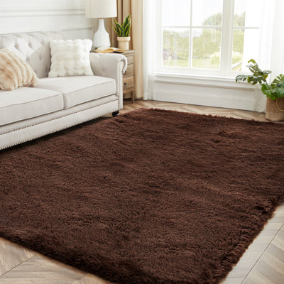 Tapis d'intérieur / extérieur brun Jenen