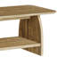 Table basse de salon moderne de 47 pouces, table basse rectangulaire à double couche avec fonction de rangement, conception de coin arrondi, matériau en bois aggloméré, convient au salon-1899724186