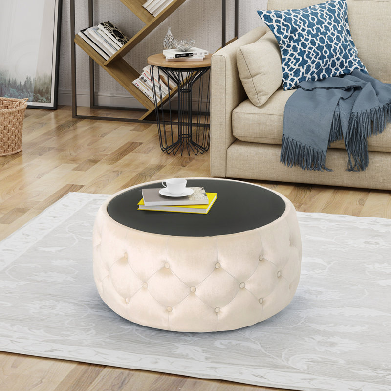 Repose-pieds moderne, Beige