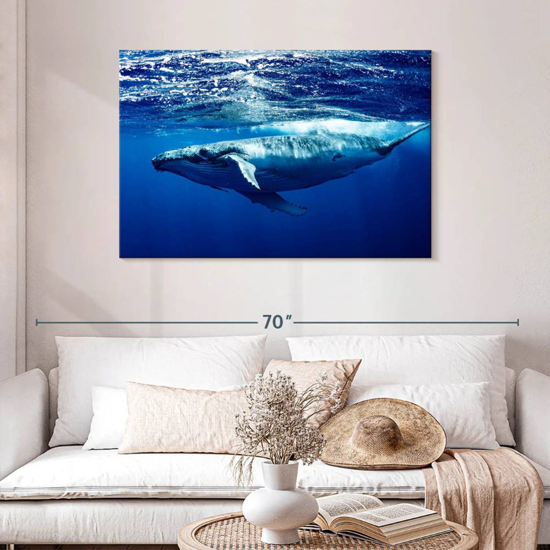 Brampt Humpback Whale Below Surface, 30'' H x 45'' W