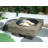 Wood-Fueled Outdoor Fire Pit With Wood Grain Design