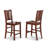 5 Piece Counter Height Dining Table Set Includes a Square Kitchen Table and 4 Dining Chairs, Mahogany-334943935-334943921