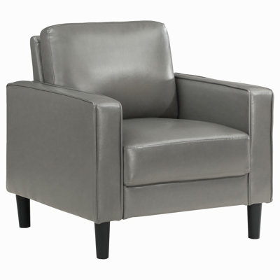 Farallone Grey Upholstered Track Arm Accent Chair
