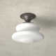 Gerald Single Light Glass Semi Flush Mount