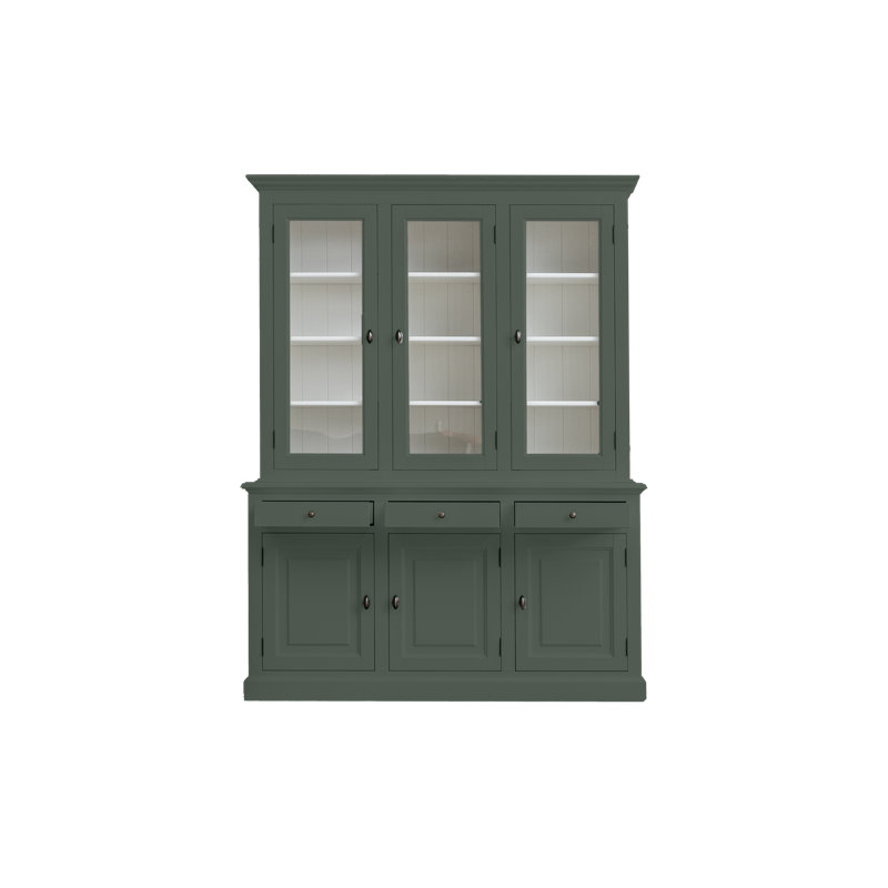 Torrens Display Cabinet, Cement Grey/White