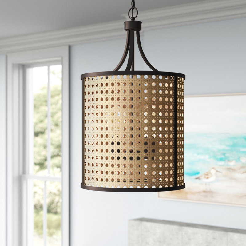 Luminaire suspendu cylindrique à 4 lumières Rehoboth