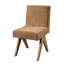 Structure en chêne composite 7 pièces avec assise rembourrée et table rectangulaire, chenille en bois composite, 4 sièges à 2 accoudoirs, structure de table, chaises