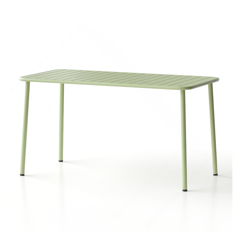 Longue table (verte) table de salle à manger d'extérieur Villa Courtyard, Vert givré