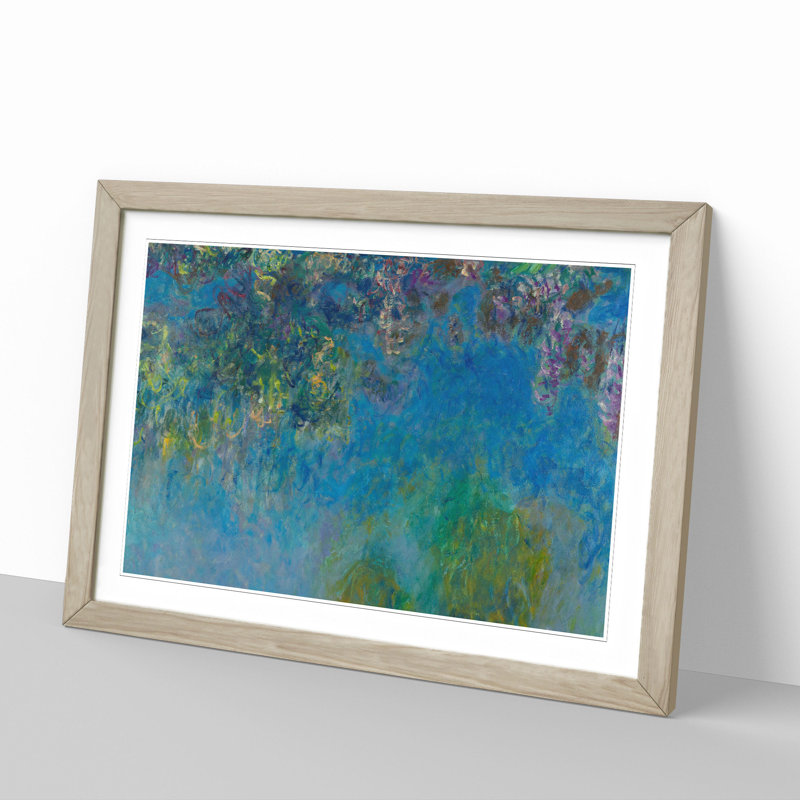 Water Lilies Lily Pond Vol.15 by Claude Monet - Picture Frame Painting, 36cm H x 48cm W x 2cm D, Oak