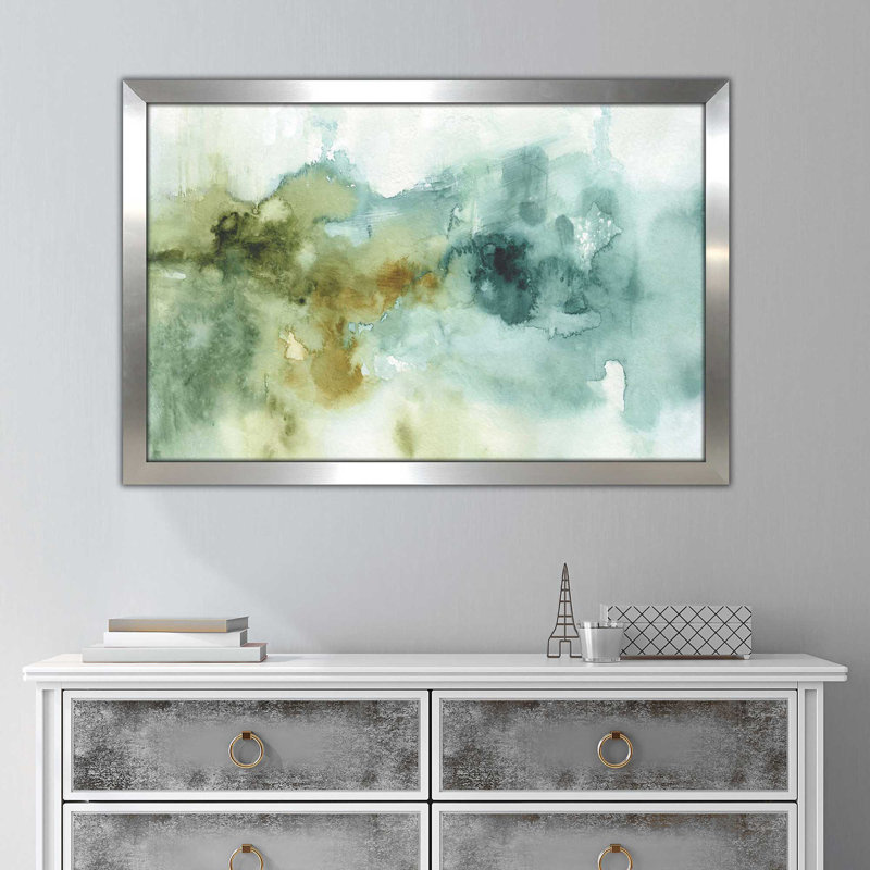 «My Greenhouse Abstract I No Gold» par Lisa Audit - reproduction de cadre photo, H 21,5 po x l 27,5 po x P 0,75 po