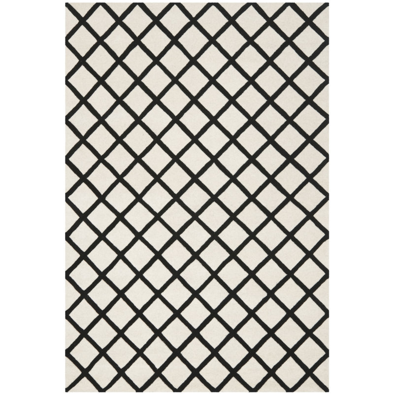 Teresita Hand Tufted Wool Geometric Rug, Rectangle 6' x 9'
