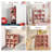 Bomeda 3-Tier Bookshelf Open Shelf Bookcase, Pink-848386359-848386355
