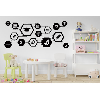 Education Science Technology Engineering Arts Math Wall Decal, Stem Wall Decal For School, Kids Room Decor, Steam Wall Decor Classroom