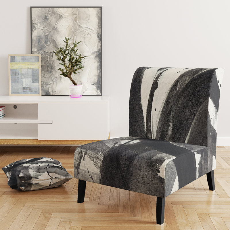 Minimalistic Roller II - Mid-Century Upholstered Slipper Chair