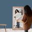 Miroir à cadre encadré en perles Jadeah-875263497