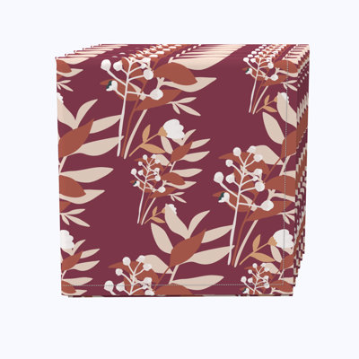 100% Cotton Floral Square Napkin