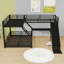 Lit superposé en métal avec glissade, ports USB et bureau-270970884