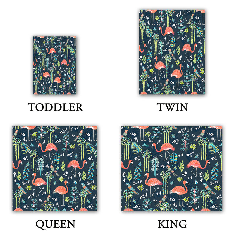 Ensembles de housse de couette en microfibre DiaNoche par Jill O Connor - Painted Flamants